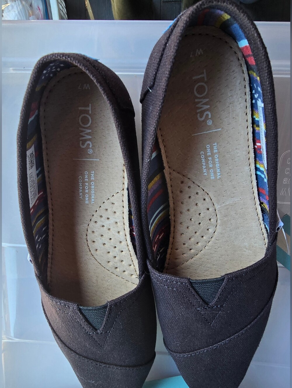 Toms Alpargata Black On Black Canvas Women's Slip-On - Picture 4 of 5